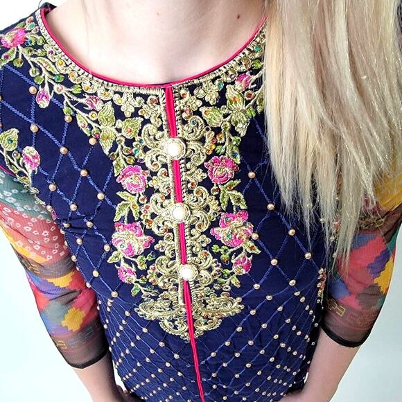 Vintage 1970's Zello Club Sheer Black Tabard Tunic Dress - Picture 7 of 8